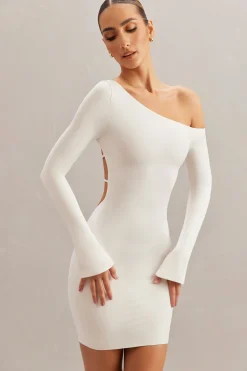 Oh Polly Bride To Be^Off The Shoulder Mini Dress in Ivory