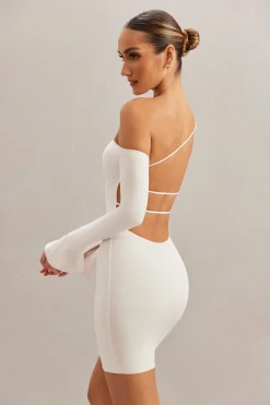 Oh Polly Bride To Be^Off The Shoulder Mini Dress in Ivory