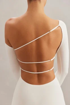 Oh Polly Bride To Be^Off The Shoulder Mini Dress in Ivory
