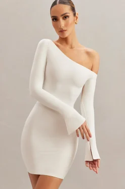 Oh Polly Bride To Be^Off The Shoulder Mini Dress in Ivory