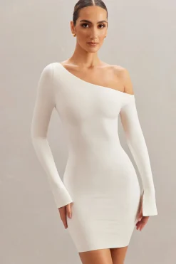Oh Polly Bride To Be^Off The Shoulder Mini Dress in Ivory