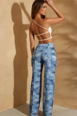 Oh Polly Co-Ords | Tops^One Shoulder Open Back Crop Top in White