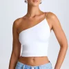 Oh Polly Co-Ords | Tops^One-Shoulder Lace-Up Top in White