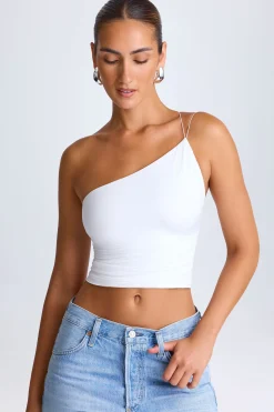 Oh Polly Co-Ords | Tops^One-Shoulder Lace-Up Top in White