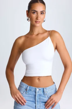 Oh Polly Co-Ords | Tops^One-Shoulder Lace-Up Top in White
