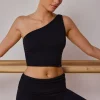 Oh Polly Matching Sets | Tops^One-Shoulder Twisted Tank Top in Black