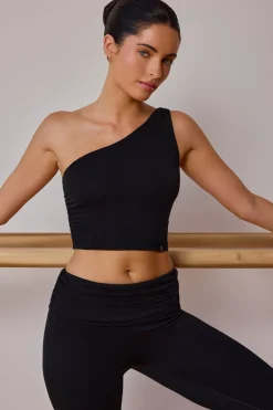 Oh Polly Matching Sets | Tops^One-Shoulder Twisted Tank Top in Black