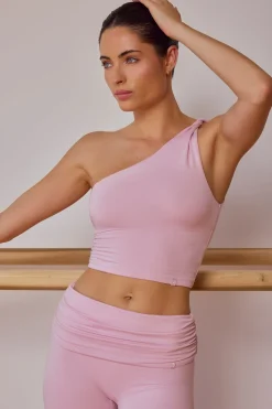 Oh Polly Matching Sets | Tops^One-Shoulder Twisted Tank Top in Soft Pink SoftPink