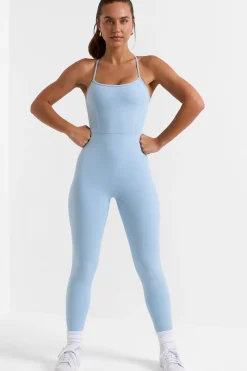 Oh Polly Women'S Clothing Sale - $65 And Under | Women'S Clothing Sale - $40 And Under^Open Back Full Length Unitard in Ice Blue IceBlue
