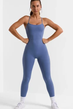 Oh Polly Women'S Clothing Sale - $65 And Under | Women'S Clothing Sale - $40 And Under^Open Back Full Length Unitard in Slate Blue SlateBlue