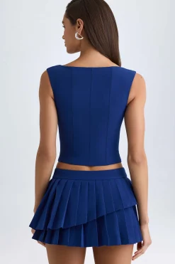Oh Polly Co-Ords | Tops^Open-Front Crop Top in True Navy TrueNavy