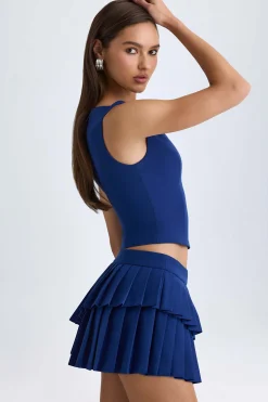 Oh Polly Co-Ords | Tops^Open-Front Crop Top in True Navy TrueNavy