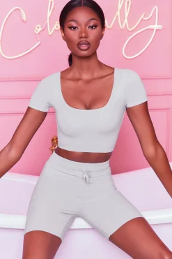 Oh Polly Women'S Clothing Sale - $65 And Under | Women'S Clothing Sale - $40 And Under^Over It High Waisted Cycle Shorts in Grey