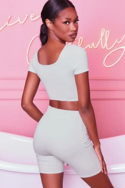 Oh Polly Women'S Clothing Sale - $65 And Under | Women'S Clothing Sale - $40 And Under^Over It High Waisted Cycle Shorts in Grey