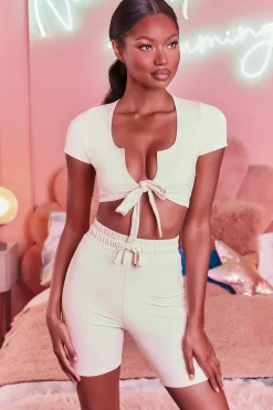 Oh Polly Women'S Clothing Sale - $65 And Under | Women'S Clothing Sale - $40 And Under^Over It High Waisted Cycle Shorts in Cream