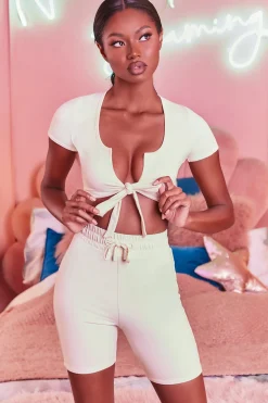Oh Polly Women'S Clothing Sale - $65 And Under | Women'S Clothing Sale - $40 And Under^Over It High Waisted Cycle Shorts in Cream