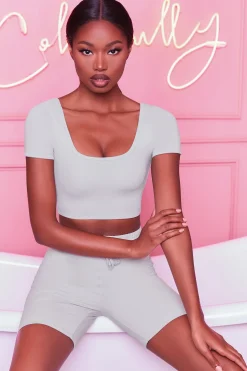 Oh Polly Women'S Clothing Sale - $65 And Under | Women'S Clothing Sale - $40 And Under^Over It High Waisted Cycle Shorts in Grey