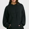 Oh Polly Knitwear | Sweatshirts^Oversized Chunky Knit Hoodie in Black