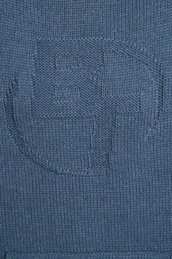 Oh Polly Knitwear | Sweatshirts^Oversized Chunky Knit Hoodie in Washed Navy WashedNavy