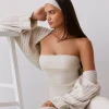 Oh Polly Knitwear^Oversized Chunky Knit Shrug in Cream