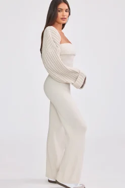 Oh Polly Knitwear^Oversized Chunky Knit Shrug in Cream