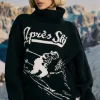 Oh Polly Knitwear | Tracksuits^Oversized Chunky-Knit Turtleneck Jumper in Black