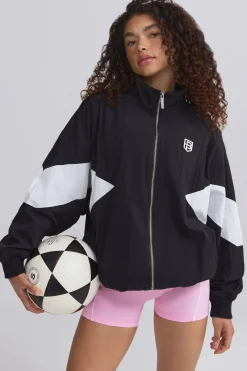 Oh Polly Tracksuits | Matching Sets^Oversized Colourblock Track Jacket in Black