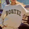 Oh Polly Tracksuits | Sweatshirts^Oversized Crew Neck Sweatshirt in Bone
