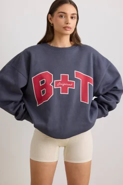 Oh Polly Women'S Clothing Sale - $65 And Under | Women'S Clothing Sale - $40 And Under^Oversized Crew Neck Sweatshirt in Slate
