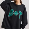 Oh Polly Women'S Clothing Sale - $65 And Under | Women'S Clothing Sale - $40 And Under^Oversized Crew Neck Sweatshirt in Black