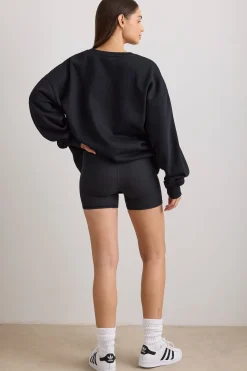 Oh Polly Women'S Clothing Sale - $65 And Under | Women'S Clothing Sale - $40 And Under^Oversized Crew Neck Sweatshirt in Black
