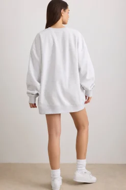 Oh Polly Women'S Clothing Sale - $65 And Under | Women'S Clothing Sale - $40 And Under^Oversized Crew Neck Sweatshirt in Grey Marl GreyMarl