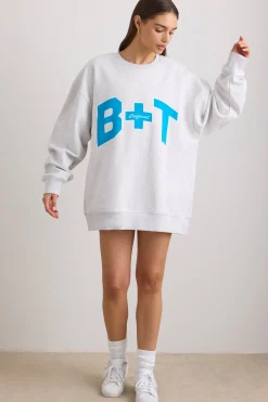 Oh Polly Women'S Clothing Sale - $65 And Under | Women'S Clothing Sale - $40 And Under^Oversized Crew Neck Sweatshirt in Grey Marl GreyMarl
