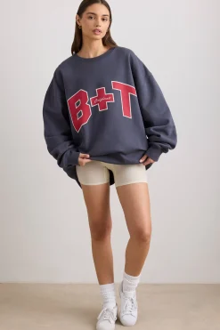 Oh Polly Women'S Clothing Sale - $65 And Under | Women'S Clothing Sale - $40 And Under^Oversized Crew Neck Sweatshirt in Slate