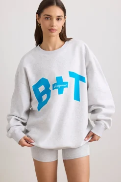 Oh Polly Women'S Clothing Sale - $65 And Under | Women'S Clothing Sale - $40 And Under^Oversized Crew Neck Sweatshirt in Grey Marl GreyMarl