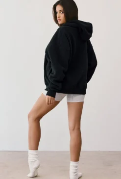 Oh Polly Tracksuits | Sweatshirts^Oversized Fleece Hooded Sweatshirt in Onyx