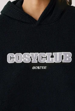 Oh Polly Tracksuits | Sweatshirts^Oversized Fleece Hooded Sweatshirt in Onyx