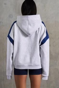 Oh Polly Sweatshirts^Oversized Hooded Sweatshirt in Heather Grey HeatherGrey