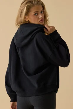 Oh Polly Tracksuits^Oversized Hooded Sweatshirt in Black