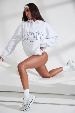 Oh Polly Tracksuits | Sweatshirts^Oversized Hooded Sweatshirt in Heather Grey HeatherGrey