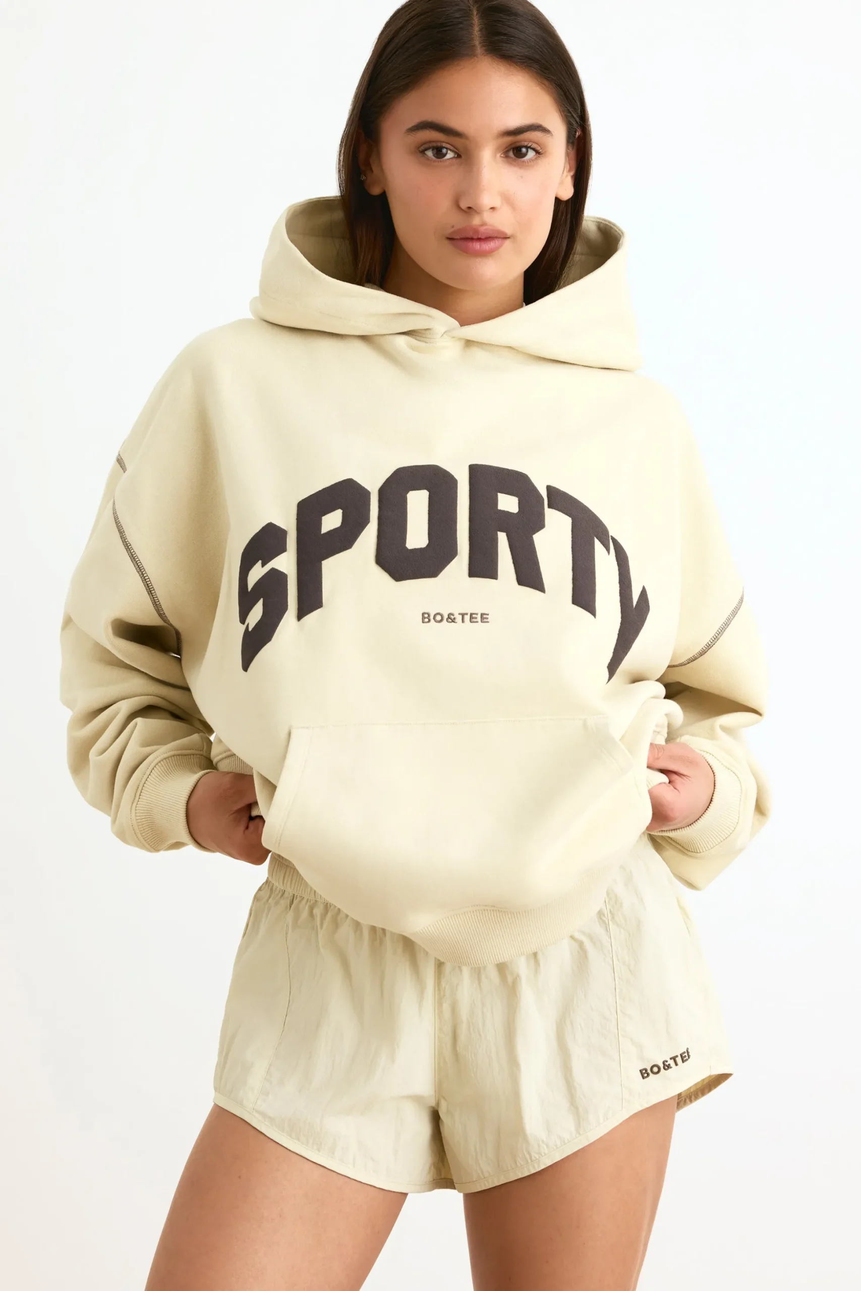 Oh Polly Sweatshirts | Matching Sets^Oversized Hoodie in Bone