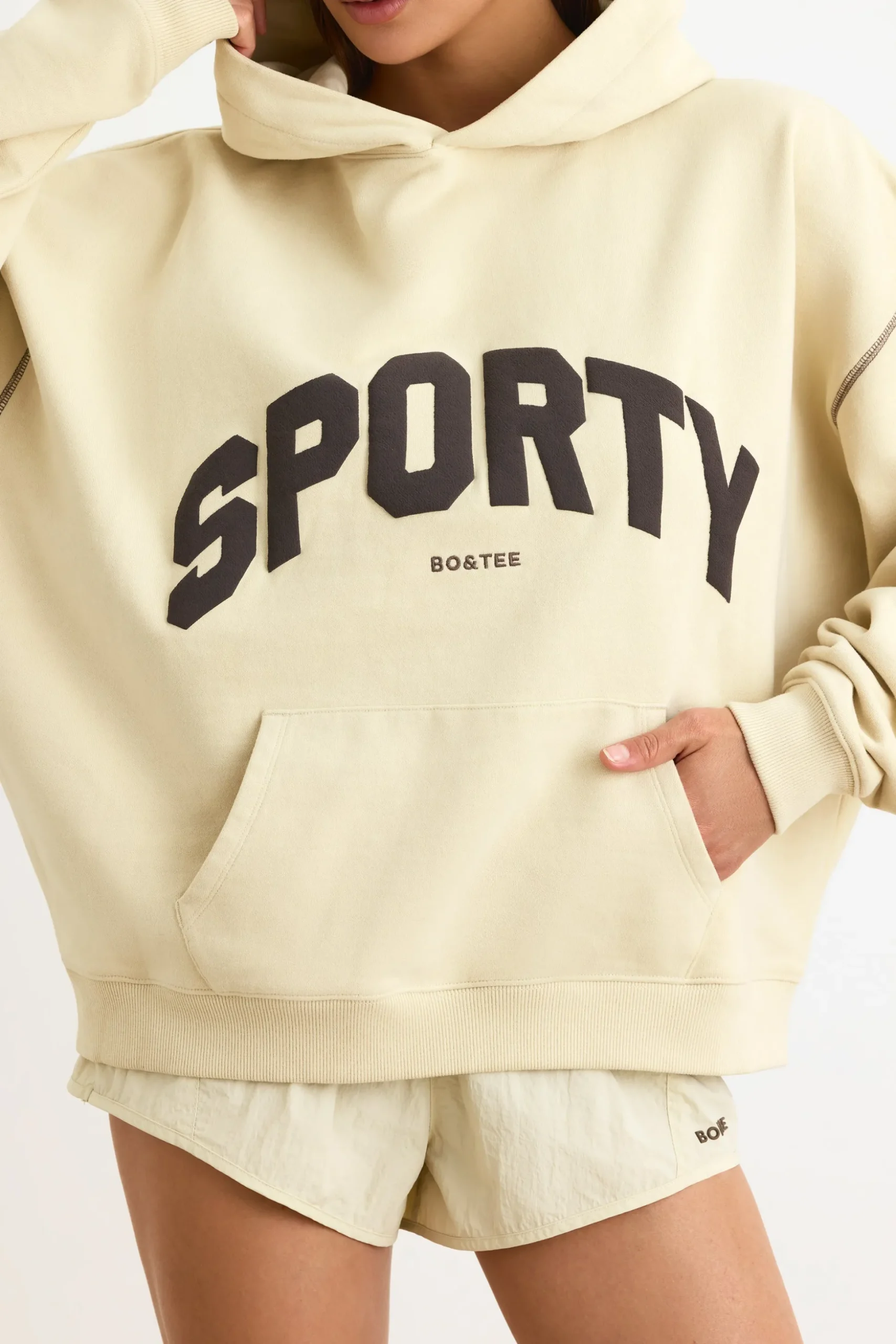 Oh Polly Sweatshirts | Matching Sets^Oversized Hoodie in Bone