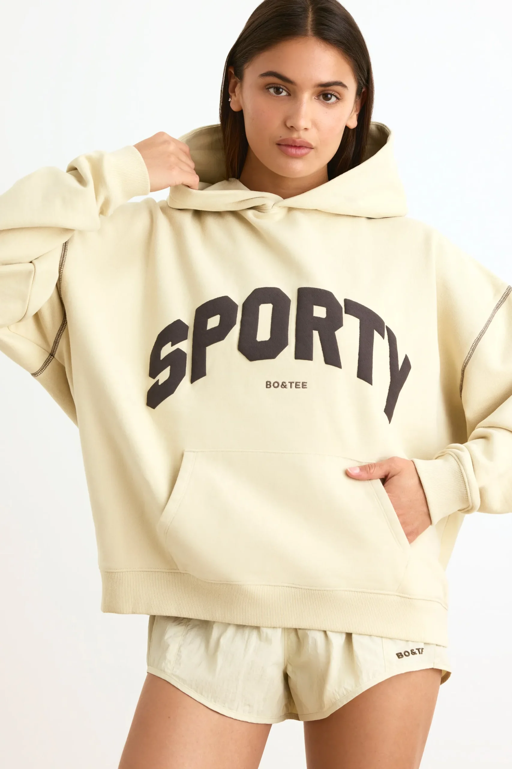 Oh Polly Sweatshirts | Matching Sets^Oversized Hoodie in Bone