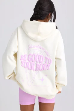 Oh Polly Tracksuits | Sweatshirts^Oversized Hoodie in EggShell