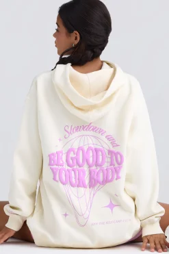 Oh Polly Tracksuits | Sweatshirts^Oversized Hoodie in EggShell