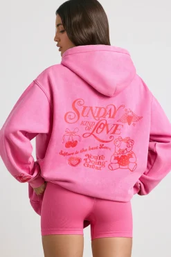Oh Polly Tracksuits | Sweatshirts^Oversized Hoodie in Hot Pink HotPink