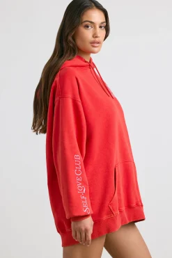 Oh Polly Tracksuits | Sweatshirts^Oversized Hoodie in Red