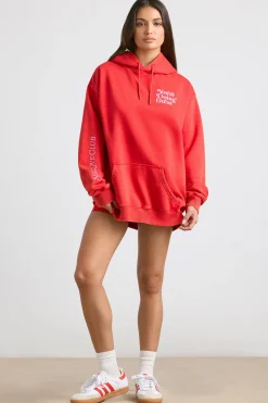 Oh Polly Tracksuits | Sweatshirts^Oversized Hoodie in Red