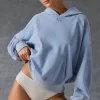 Oh Polly Tracksuits | Sweatshirts^Oversized Hoodie in Washed Blue WashedBlue