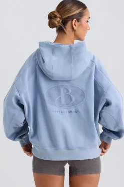 Oh Polly Tracksuits | Sweatshirts^Oversized Hoodie in Washed Blue WashedBlue